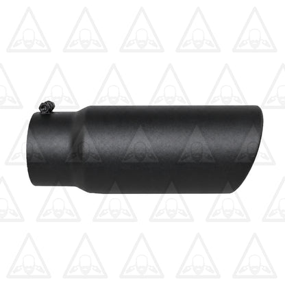 Black Powder-Coated Exhaust Tip 4.9" ID x 5.13" OD x 15" Long