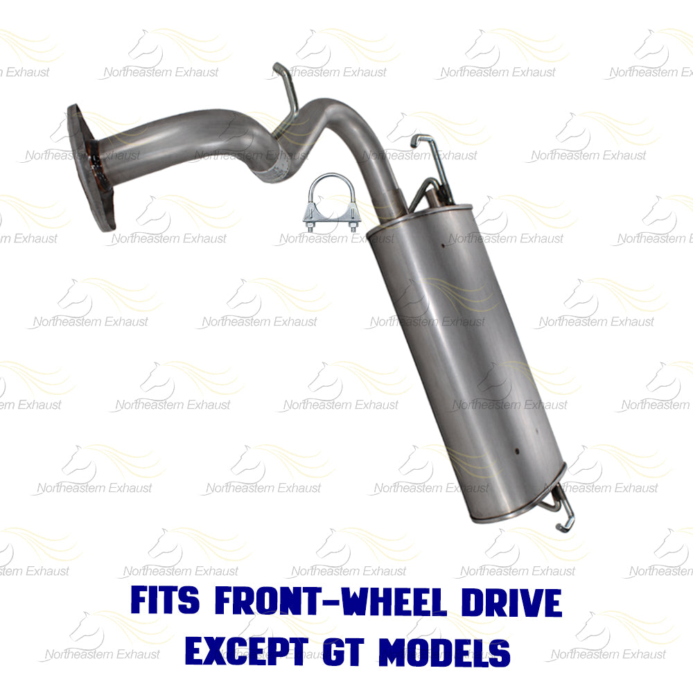 2009-2010 Pontiac Vibe 2.4L FWD Extension Pipe & Muffler Exhaust Kit | Stainless Steel