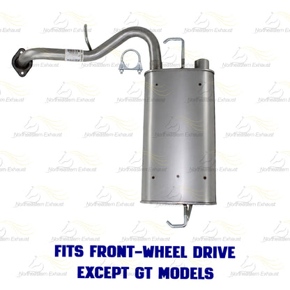 2009-2010 Pontiac Vibe 2.4L FWD Extension Pipe & Muffler Exhaust Kit | Stainless Steel