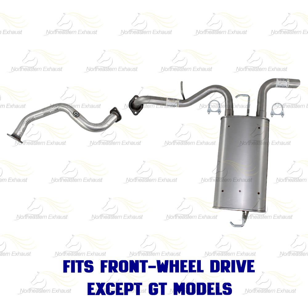 2009-2010 Pontiac Vibe 2.4L Front Pipe Extension Pipe Muffler & Tail Pipe Exhaust Kit | Direct-Fit