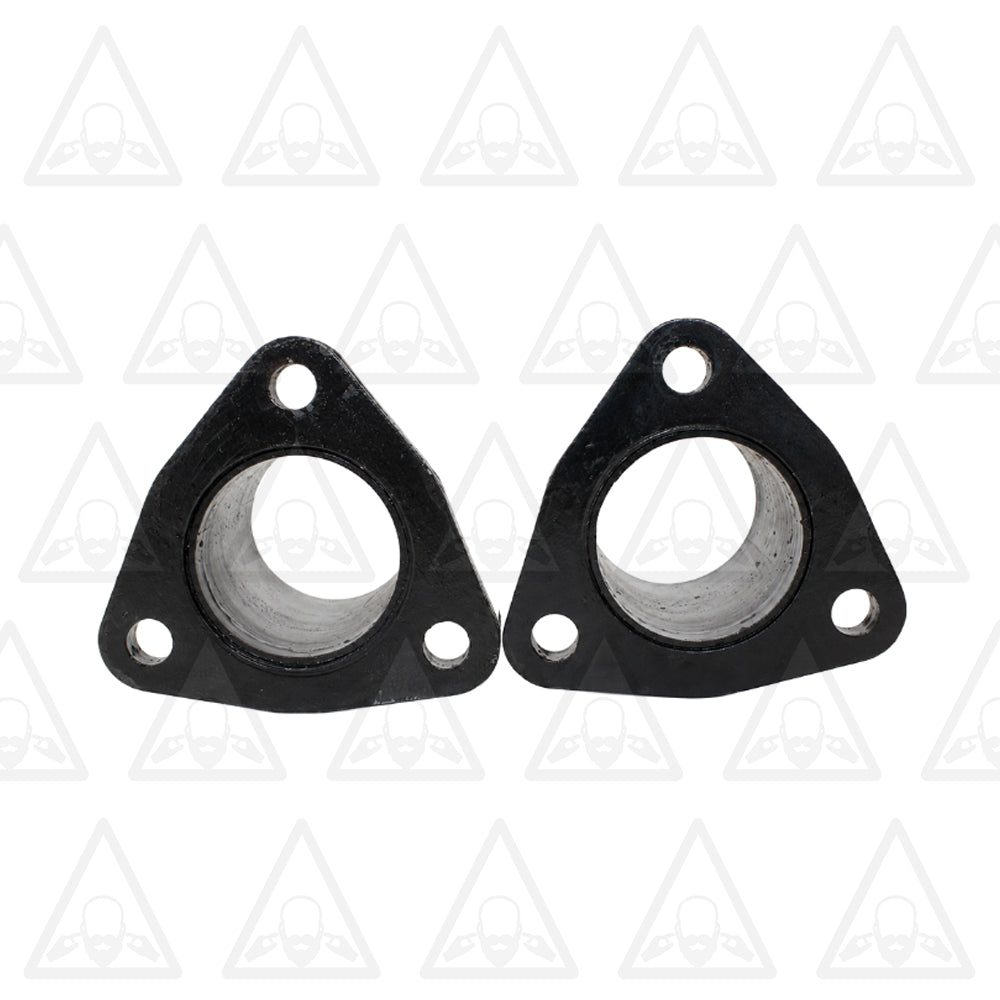Exhaust Triangle Flange Repair Kit with Bolts & Nuts, 2" ID x 5.87" Long