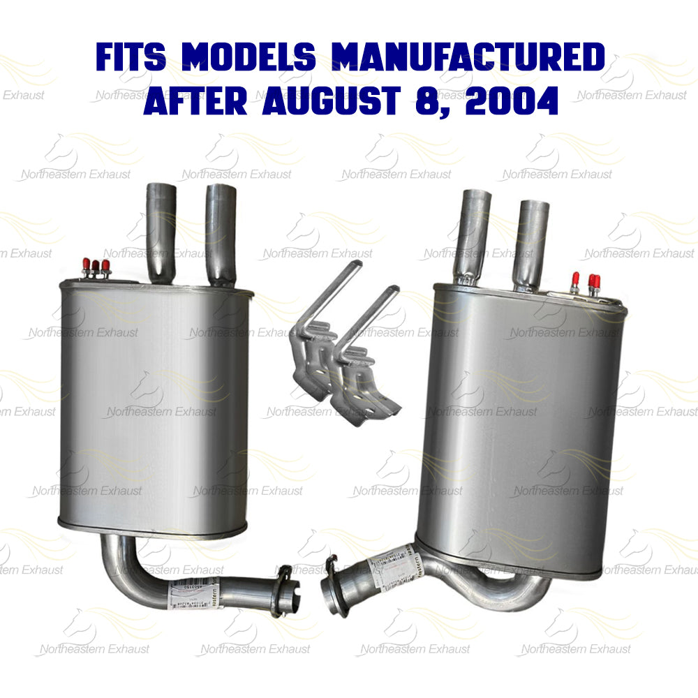 2004-2008 Nissan Maxima 3.5L Intermediate Pipe with Pair of Mufflers | Stainless Steel