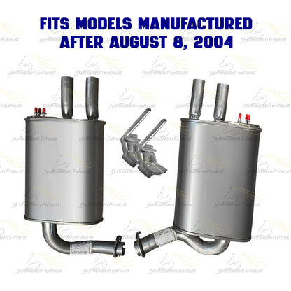 2004-2008 Nissan Maxima 3.5L Intermediate Pipe with Pair of Mufflers | Stainless Steel