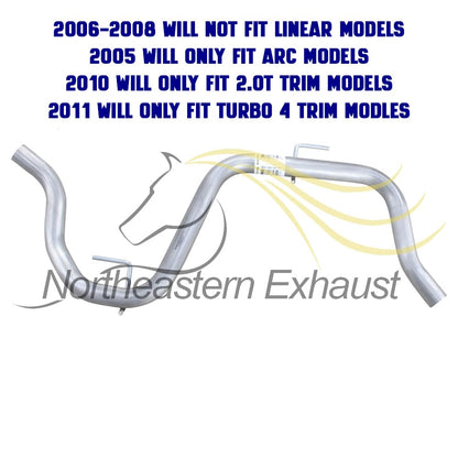 2005-2008 & 2010-2011 Saab 9-3 2.0L Exhaust Resonator Pipe and Muffler