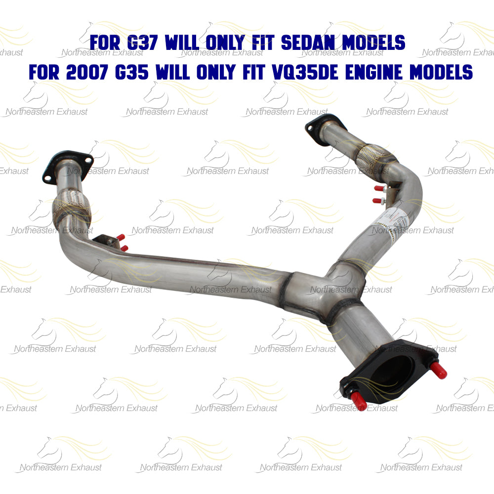 Exhaust Y Pipe for 2003-2008 Infiniti FX35 3.5L | 2007-2008 G35 3.5L | 2009-2013 G37 3.7L