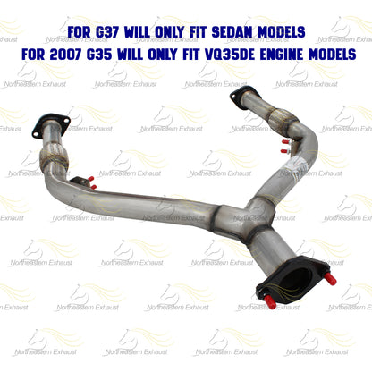 Exhaust Y Pipe for 2003-2008 Infiniti FX35 3.5L | 2007-2008 G35 3.5L | 2009-2013 G37 3.7L