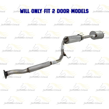 2006-2011 Honda Civic 2.0L Stainless Steel Exhaust Resonator Pipes and Muffler