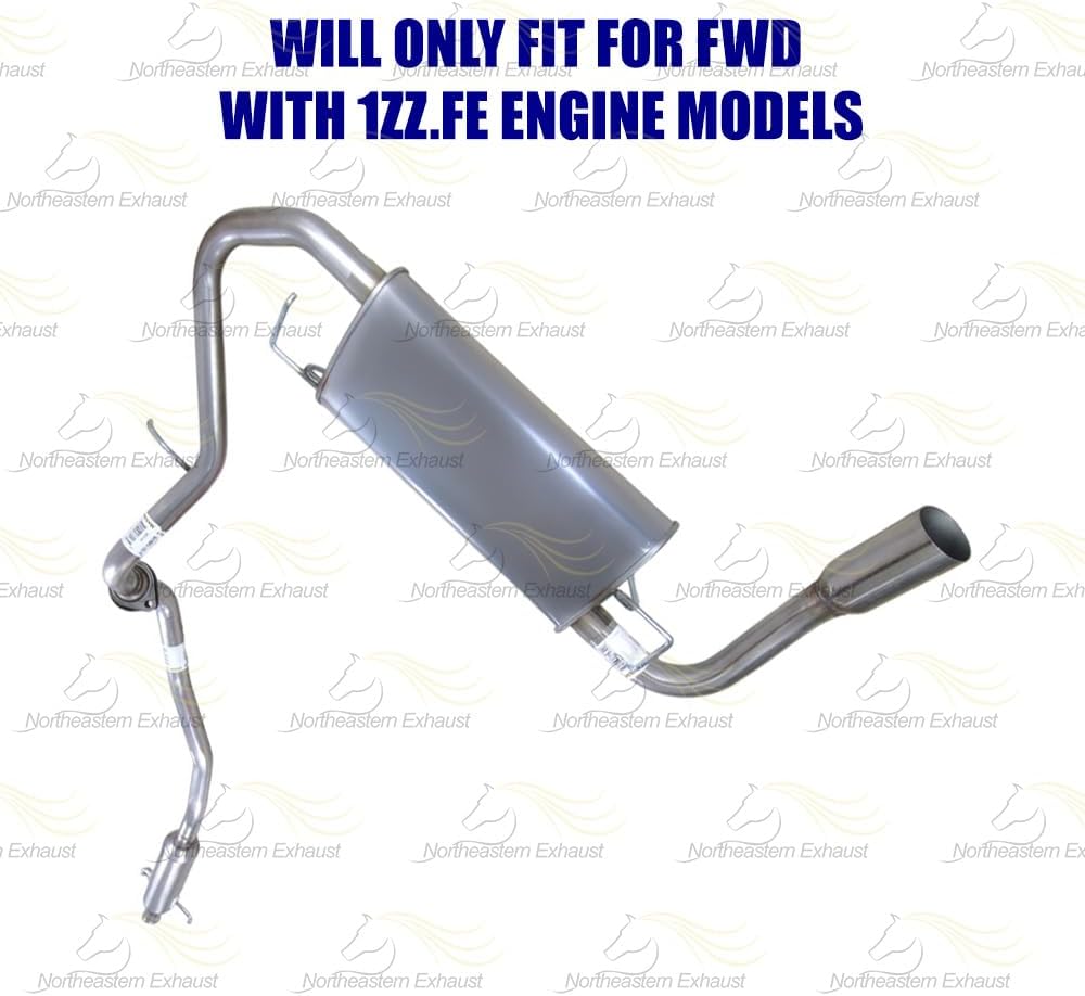 2005-2008 Pontiac Vibe 1.8L Exhaust Resonator Pipe Muffler & Tail Pipe