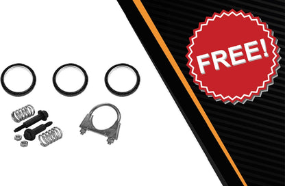 Northeastern Exhaust | Stainless Steel Front Pipe Resonator Muffler Exhaust System Kit Compatible for Toyota RAV4 2001-2003 2.0L | Free Gaskets and Spring Bolt Kit Included | Automotive Replacement Part