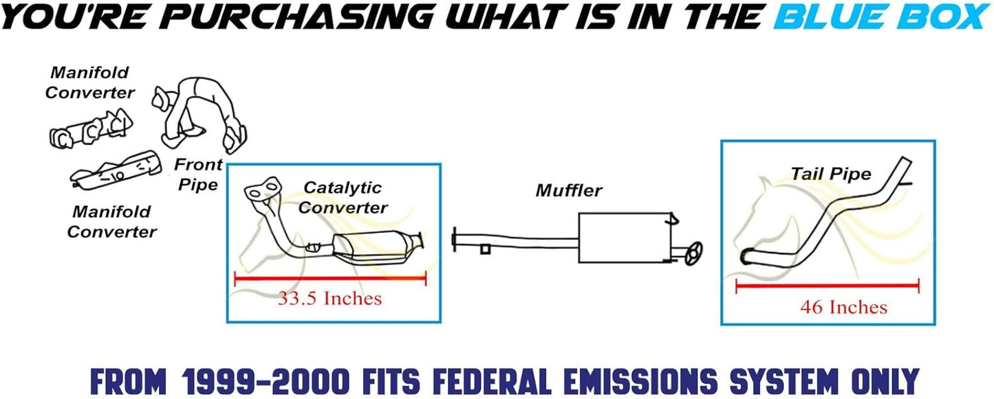 1996-2000 Toyota 4Runner 3.4L Catalytic Converter and Tail Pipe