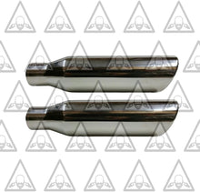 1987-2002 Ford F-150, F-250 and F-350 Dual 2.5'' Mandrel-Bent Exhaust Pipe with Rounded Edge Tips for Gas Models