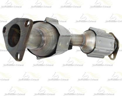 Stainless Steel exhaust manifold on a white background with text indicating model compatibility.