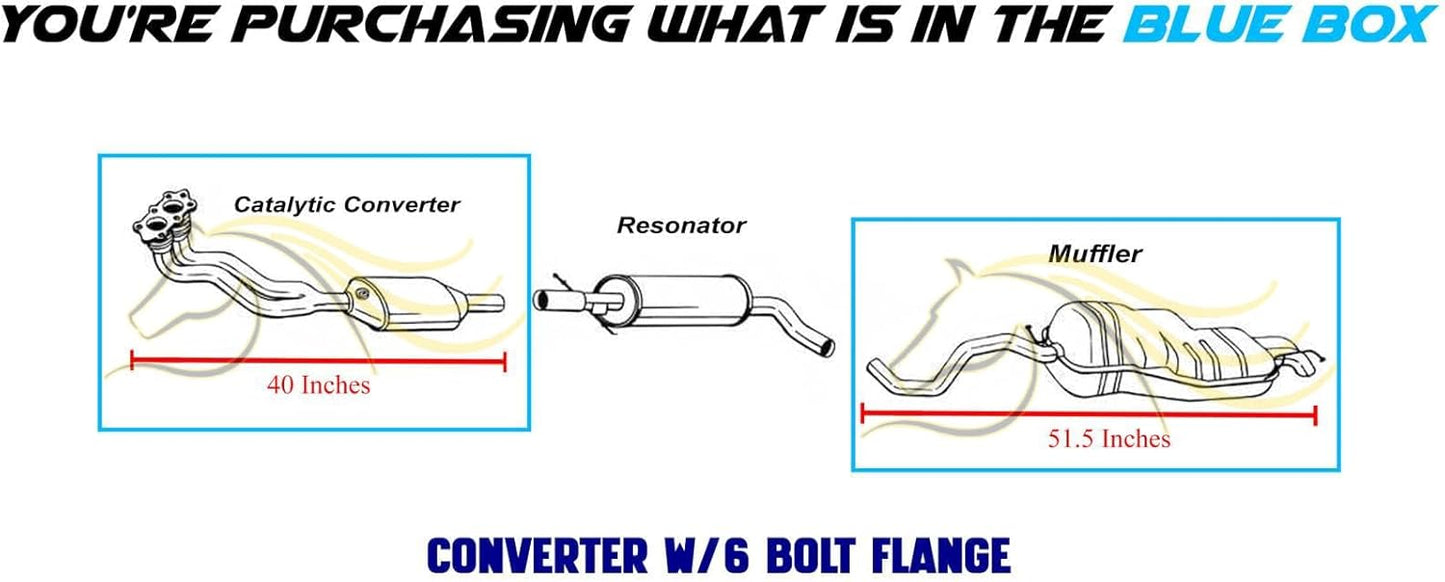 1998-2001 Volkswagen Beetle and 1999-2001 Golf 2.0L Exhaust Catalytic Resonator Kit with EPA-Approved
