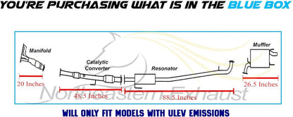 2010-2011 Toyota Camry 2.5L Manifold, Catalytic Converter, Resonator and Muffler