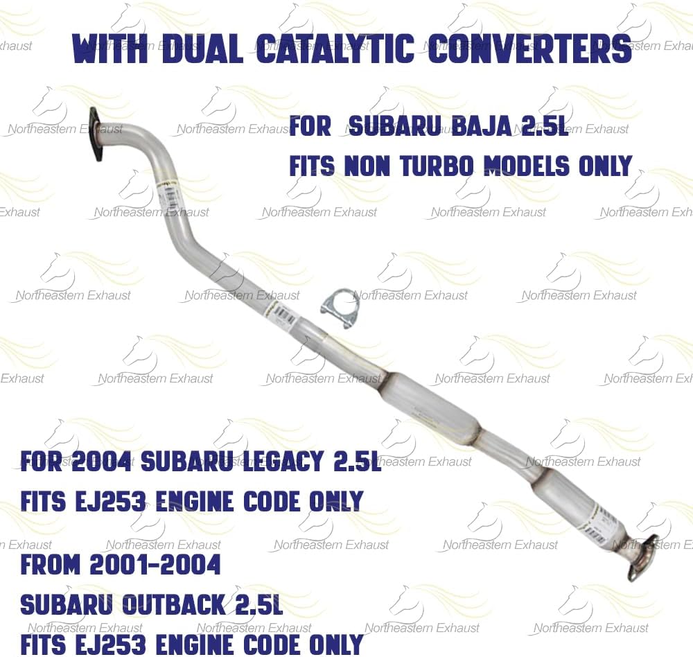 Exhaust Resonator Pipe for 2003 Subaru Baja | 2000-2004 Subaru Legacy & Outback 2.5L
