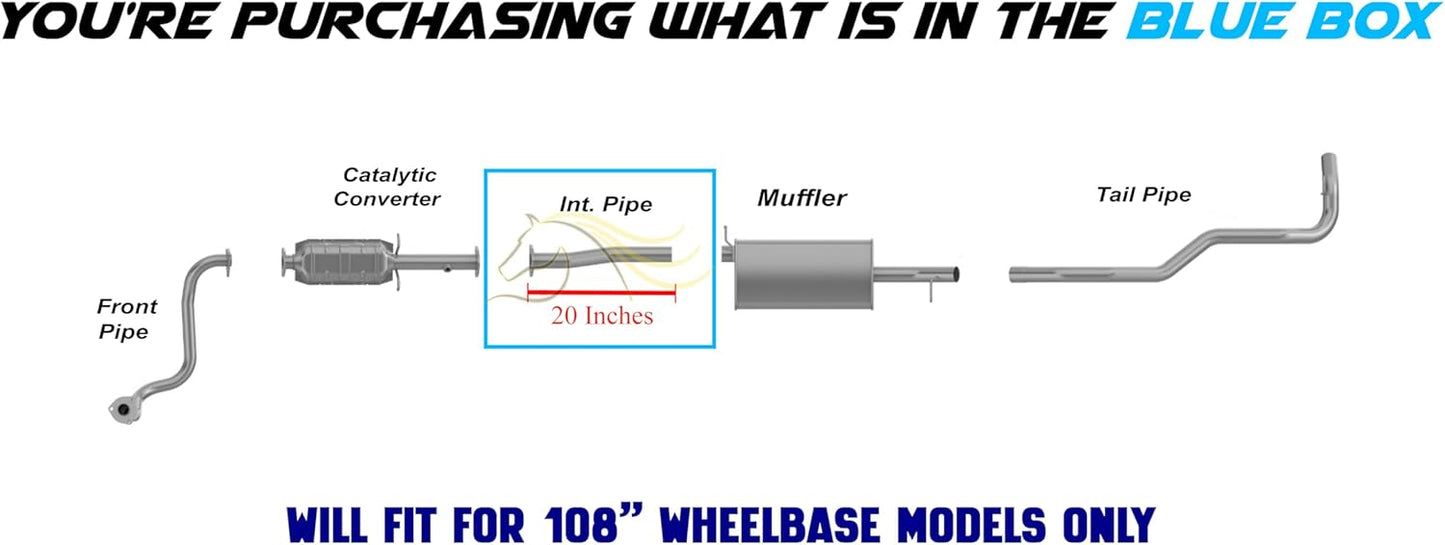 Exhaust Intermediate Pipe for 1996-2000 Chevy S10 2.2L | 1996-2000 GMC Sonoma 2.2L | 1996-2000 Isuzu Hombre 2.2L