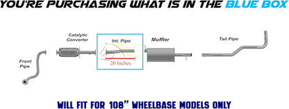 Exhaust Intermediate Pipe for 1996-2000 Chevy S10 2.2L | 1996-2000 GMC Sonoma 2.2L | 1996-2000 Isuzu Hombre 2.2L