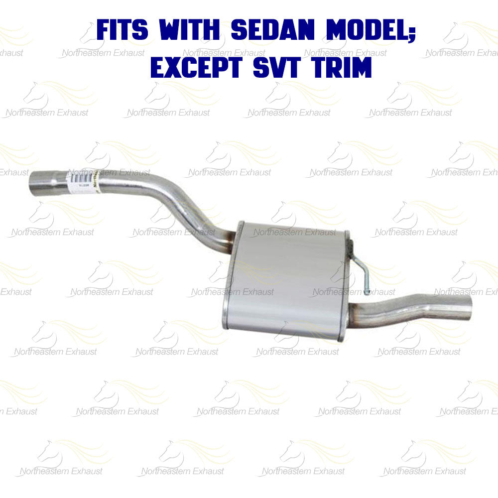 2000-2004 Ford Focus 2.0L Exhaust Resonator Pipe and Muffler