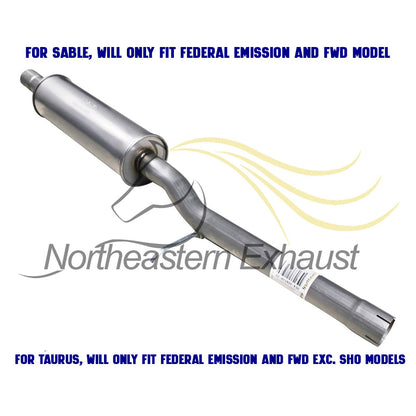 Exhaust Resonator Pipe for 2008-2009 Mercury Sable 3.5L | 2008-2012 Ford Taurus 3.5L