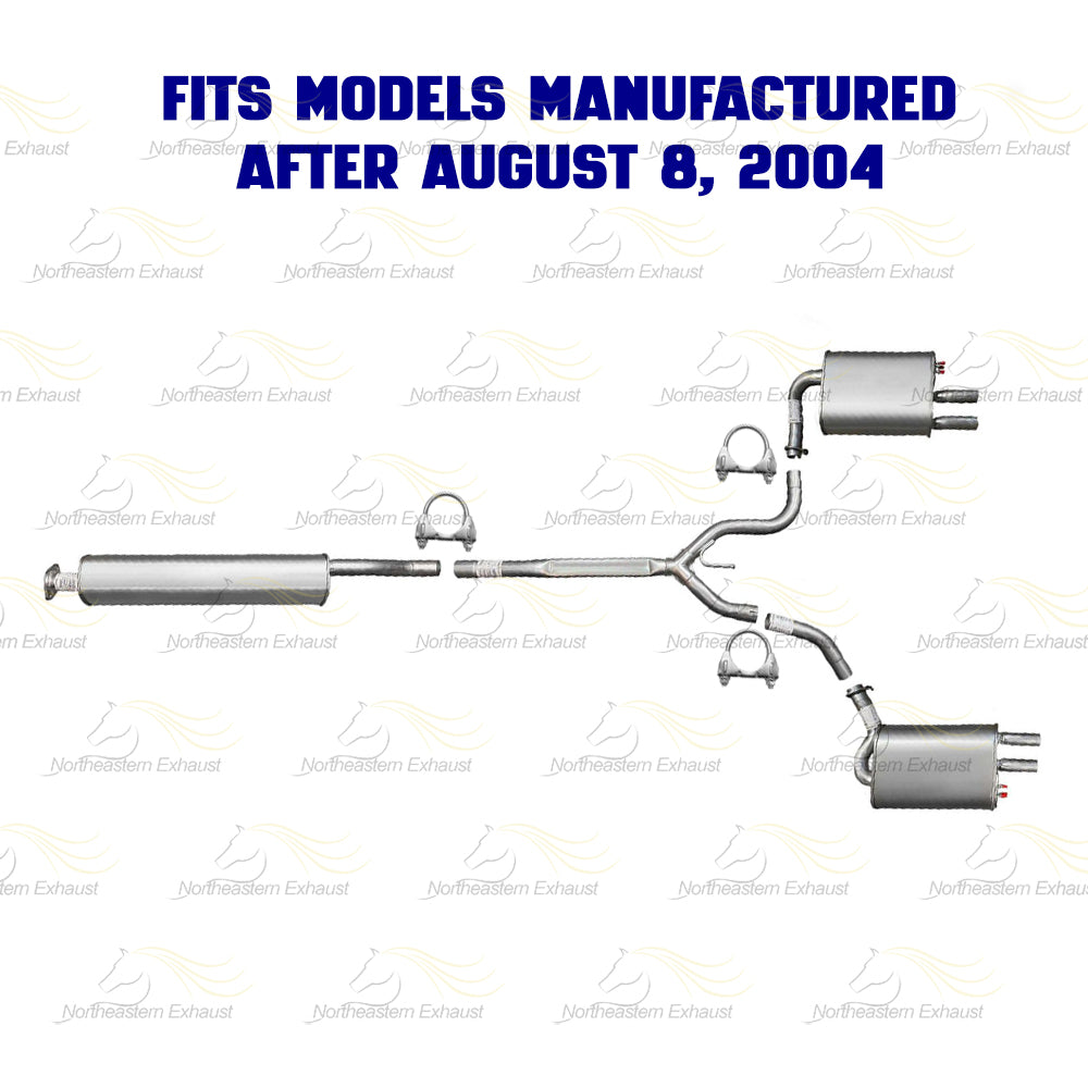 2004-2008 Nissan Maxima 3.5L Intermediate Pipe with Pair of Mufflers | Stainless Steel