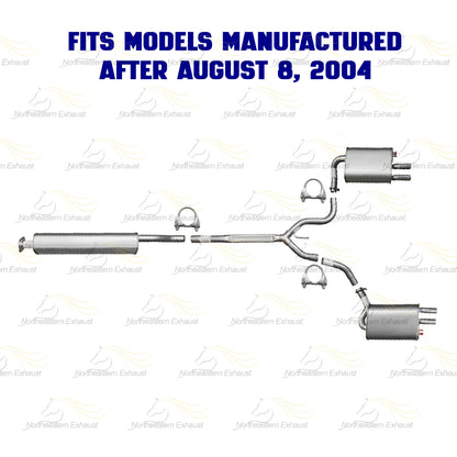 2004-2008 Nissan Maxima 3.5L Intermediate Pipe with Pair of Mufflers | Stainless Steel