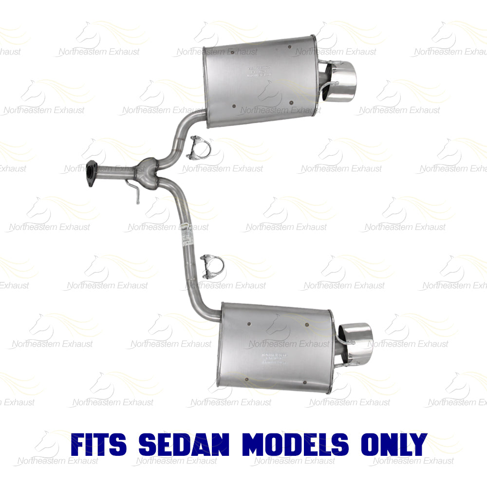 2013-2017 Honda Accord 3.5L Exhaust Y Pipe w/ Pair of Muffler Kit | Stainless Steel | SEDAN