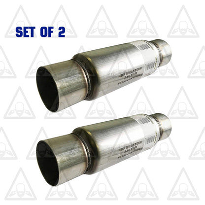 Stainless Steel Performance Resonator | 4"ID | 12" Body | 18" Long  - 2 Packs