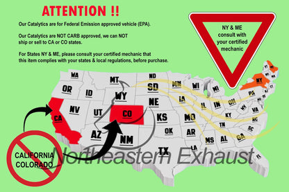 EPA Approved Catalytic Exhaust System Kit for 2007-2011 Ford Ranger & 2007-2009 Mazda B2300 2.3L