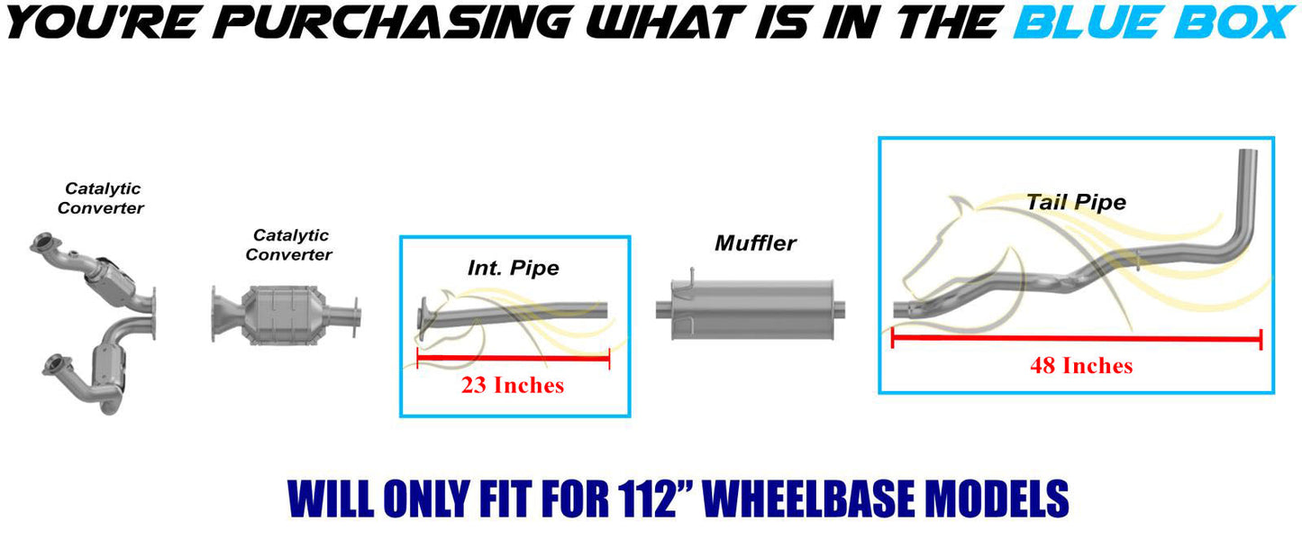Exhaust Pipes for 2004-2011 Ford Ranger 4.0L | 2004-2008 Ford Ranger/Mazda B300 3.0L | 112" WB