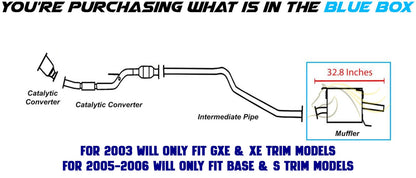 2000-2006 Nissan Sentra 1.8L Exhaust Muffler Stainless Steel