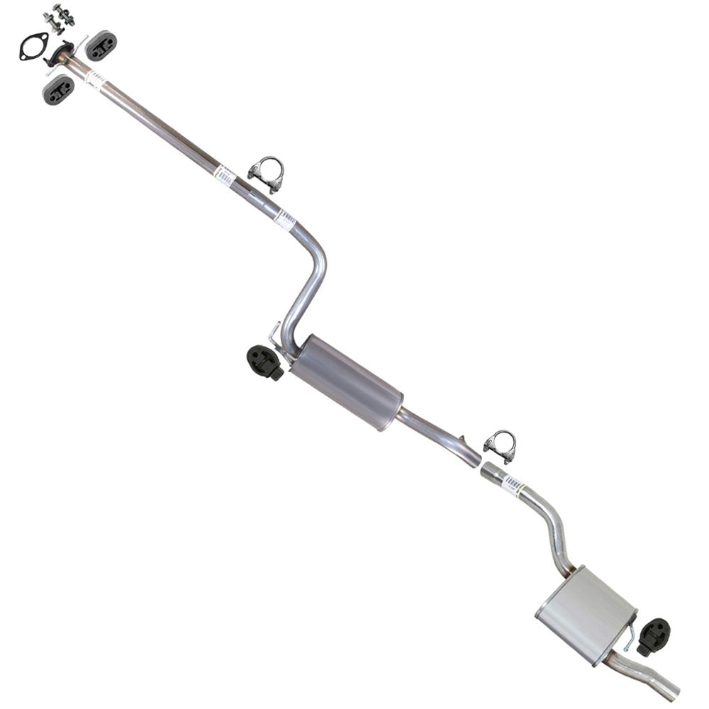 2000-2004 Ford Focus 2.0L Exhaust Resonator Pipe and Muffler