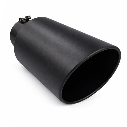 Colt Exhaust High Temperature Black Coated Diesel Truck Bolt On Exhaust Tip (5" x 7" x 15")