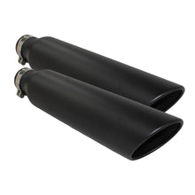 Pair of Universal Black Coated Exhaust Tips ( 2.5" ID x 4" OD x 18" Long )