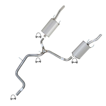 2006-2011 Chevy Impala 3.9L | 2006-2009 Chevy Impala 5.3L Stainless Steel Intermediate and Driver/Passenger-Side Muffler Exhaust System Kit