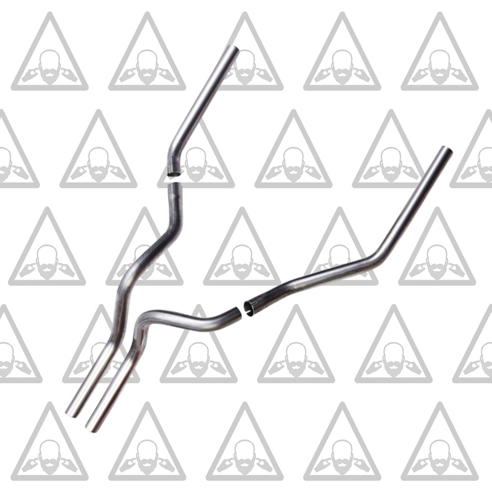 1987-2002 Ford F-150, F-250 and F-350 Dual 2.5'' Mandrel-Bent Exhaust Pipe with Black Tips for Gas Models
