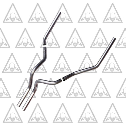 1987-2002 GMC Sierra/C/K 1500 and 2500 Dual 2.5'' Mandrel-Bent Pipe with Black Tips and 2.5" Center Diameter Dual Chamber Muffler Exhaust Kit