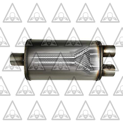 1987-2004 Dodge Ram 1500 and 2500 Dual 2.5'' Mandrel-Bent Pipe with Black Tips and Single Chamber Muffler Exhaust Kit