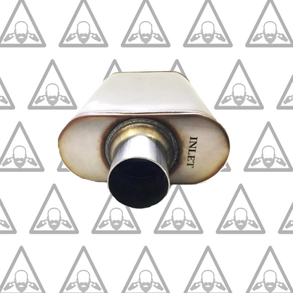 1987-2004 Dodge Ram 1500 and 2500 Dual 2.5'' Mandrel-Bent Pipe with Black Tips and 2.5" Center Diameter Dual Chamber Muffler Exhaust Kit