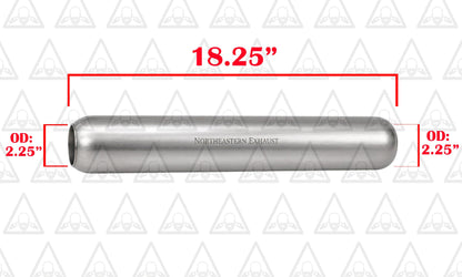 Universal Glass Pack Exhaust Resonator/Muffler | 2.25" ID/OD x 18.25" Inch Long | 2 Packs