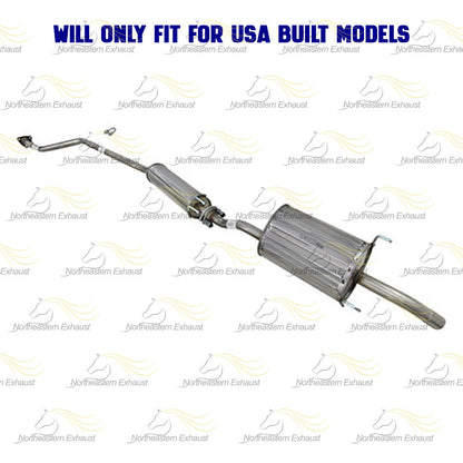 2001-2005 Honda Civic 1.7L Exhaust Resonator and Muffler Kit w/ Hanger Stainless Steel