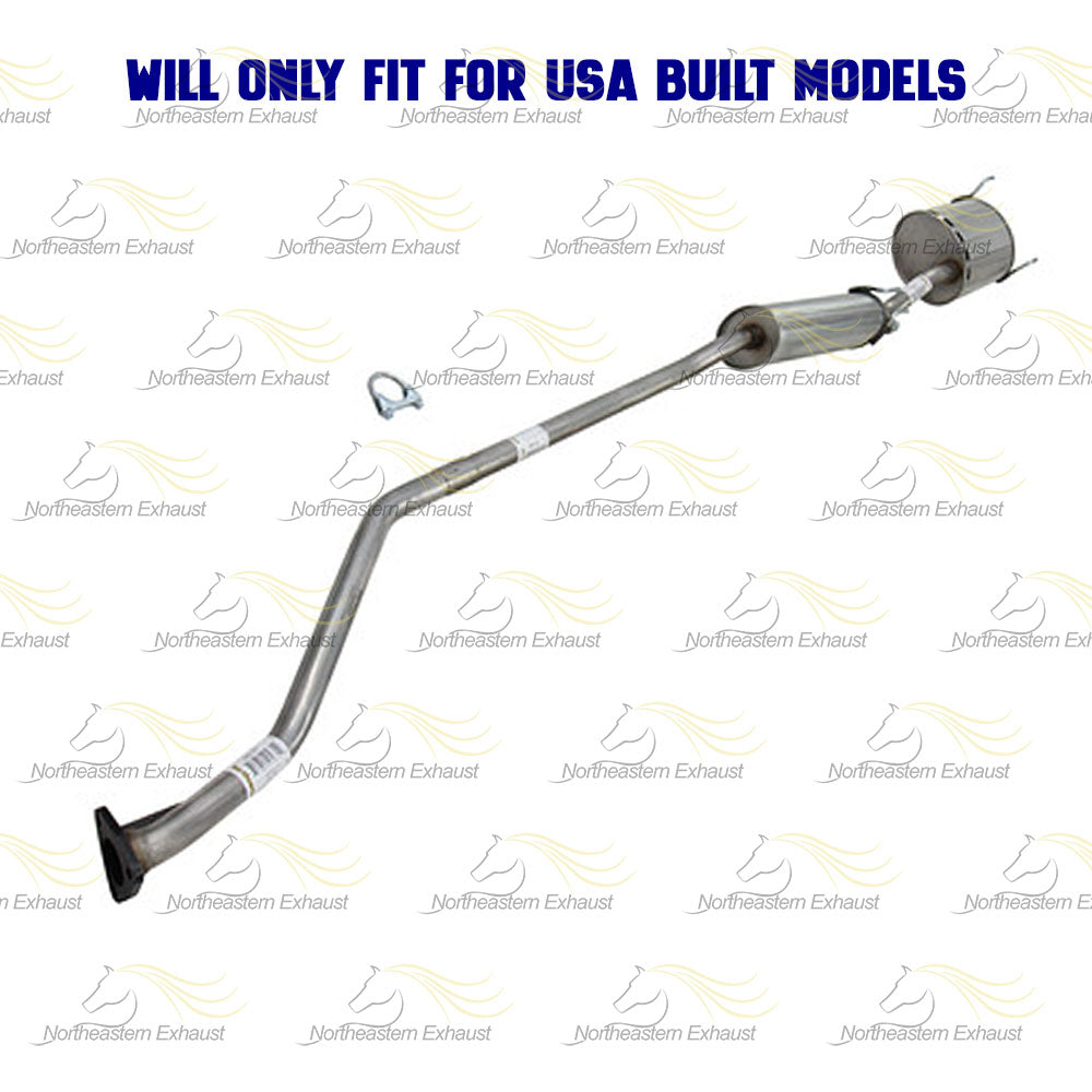2001-2005 Honda Civic 1.7L Exhaust Resonator and Muffler Kit w/ Hanger Stainless Steel