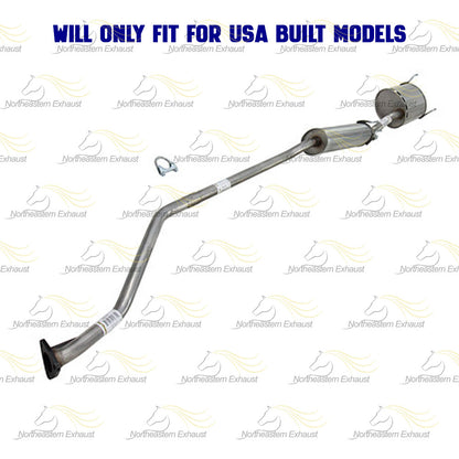 2001-2005 Honda Civic 1.7L Exhaust Resonator and Muffler Kit w/ Hanger Stainless Steel