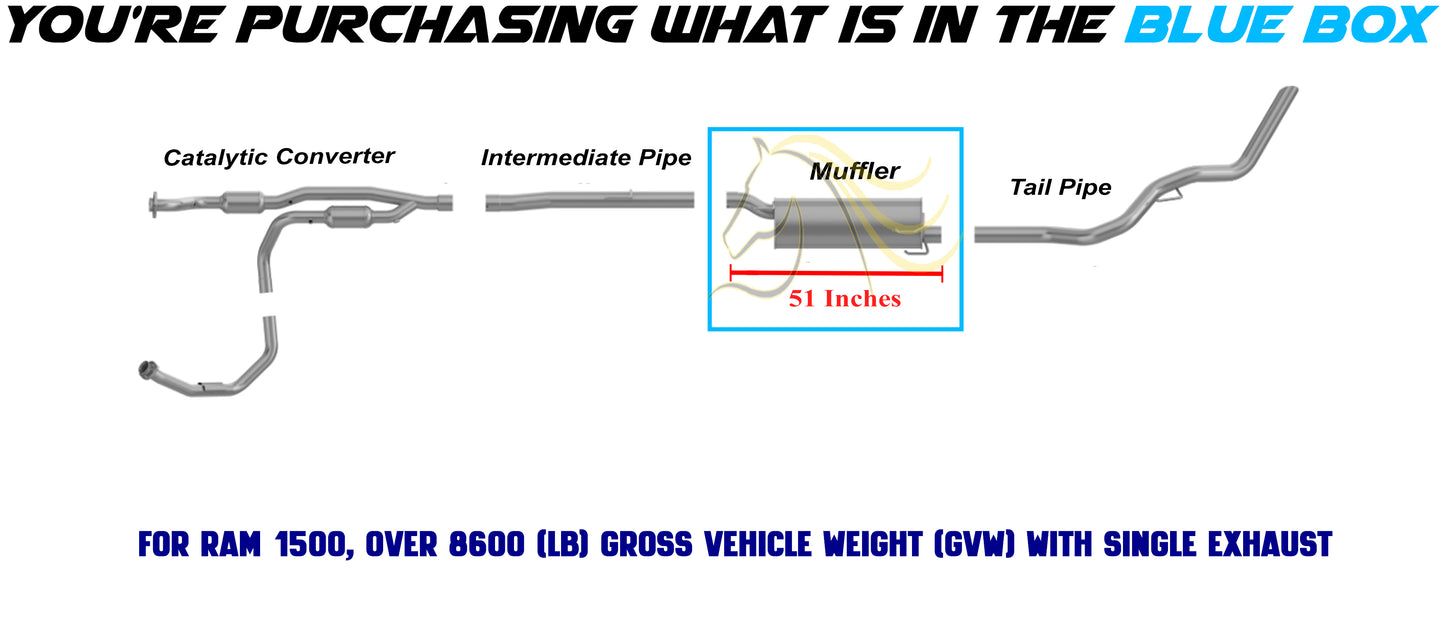 Exhaust Muffler for 2012 RAM 1500 | 2011-2012 RAM 2500 | 5.7L