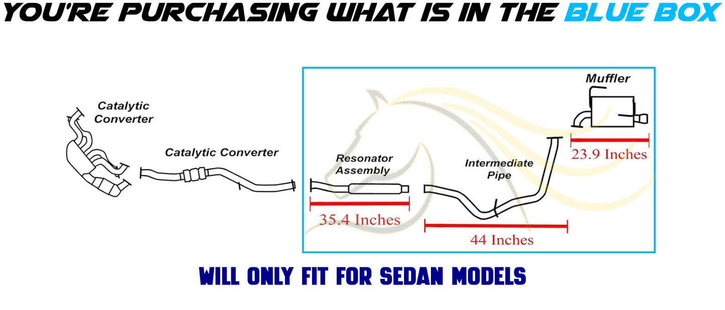 2012-2016 Subaru Impreza 2.0L Exhaust Resonator, Pipe and Muffler - For Sedan