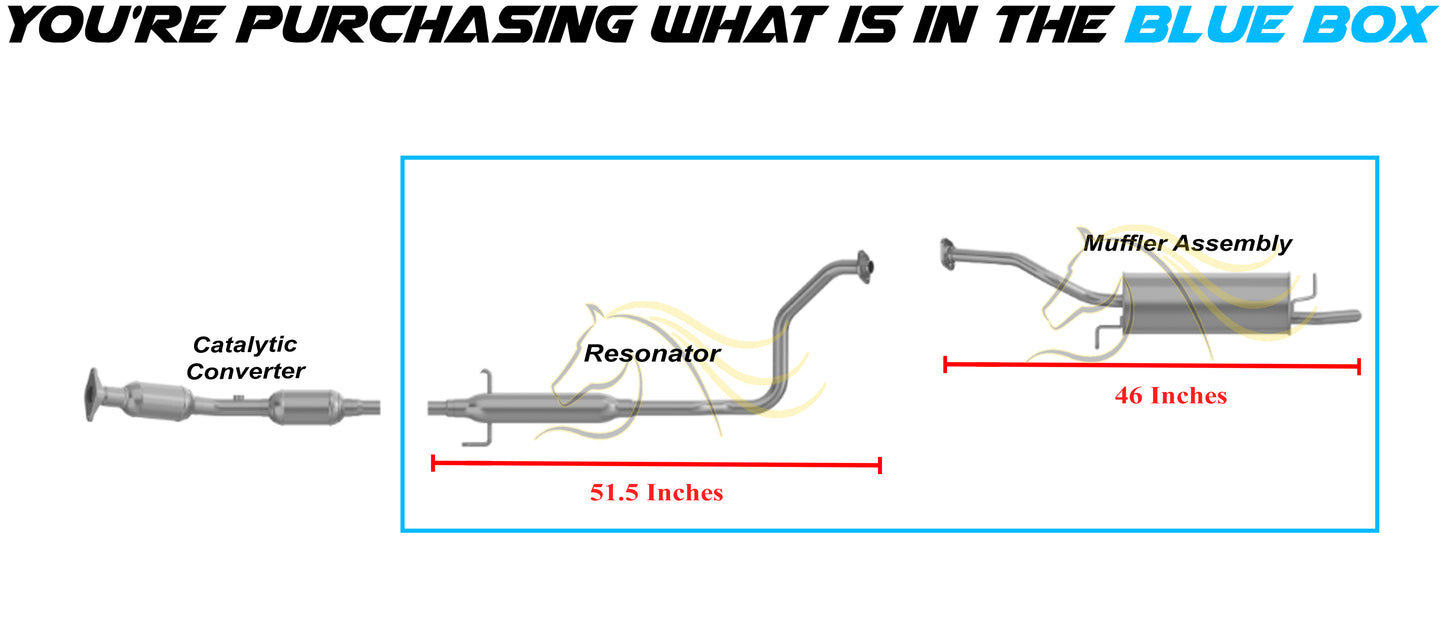 2004-2009 Toyota Prius 1.5L Exhaust Resonator Pipe and Muffler