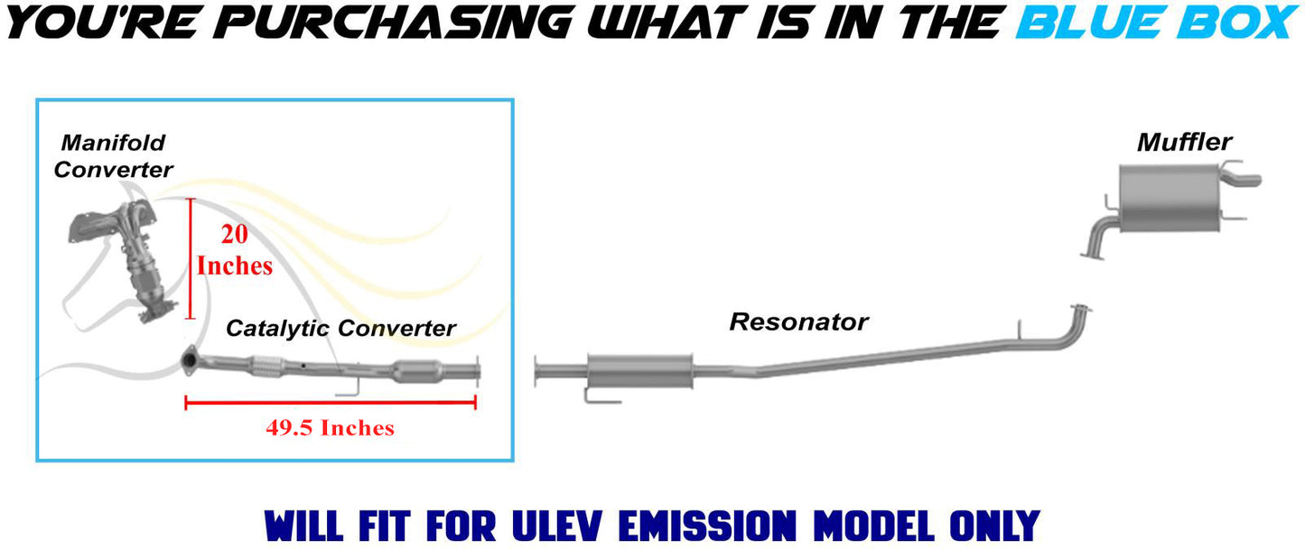 2010-2011 Toyota Camry 2.5L Exhaust Manifold and Rear Catalytic Converter | EPA Approved | ULEV