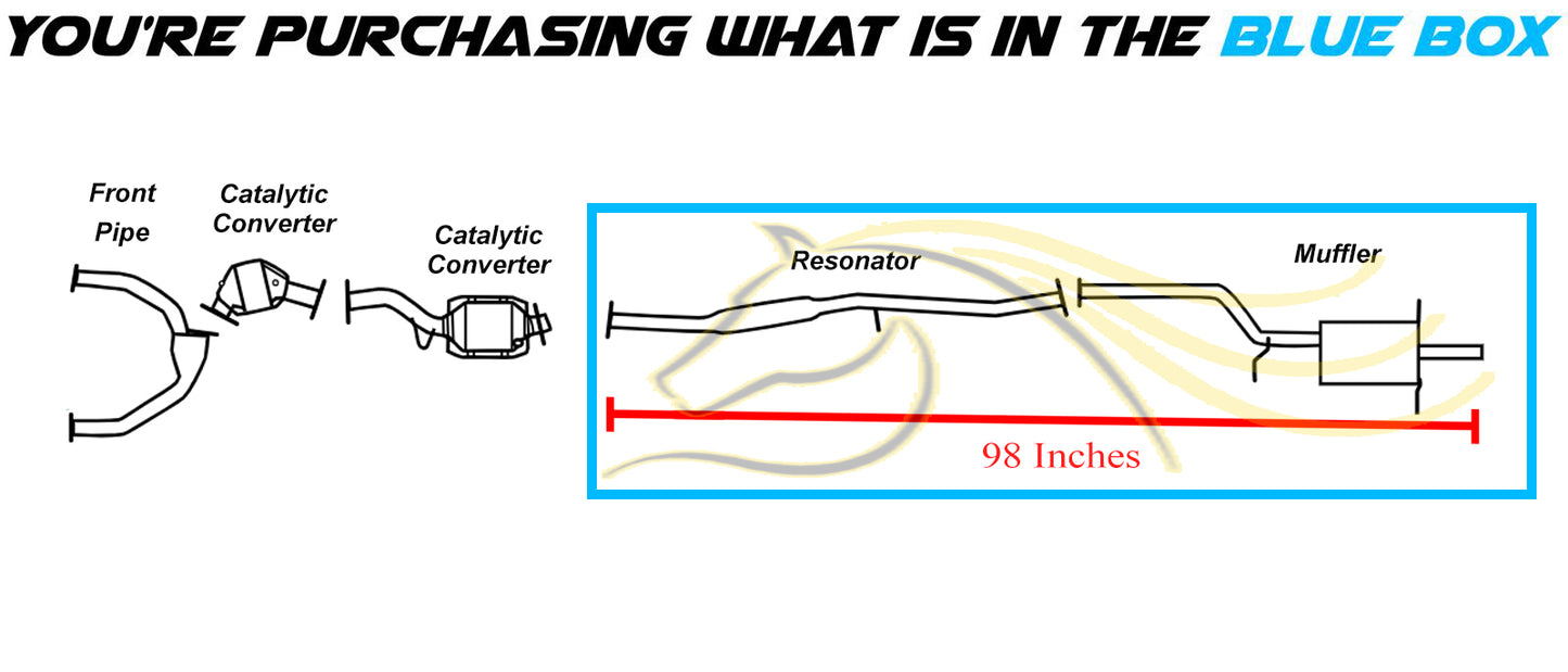 1998 Subaru Forester 2.5L Resonator Pipe and Muffler Exhaust