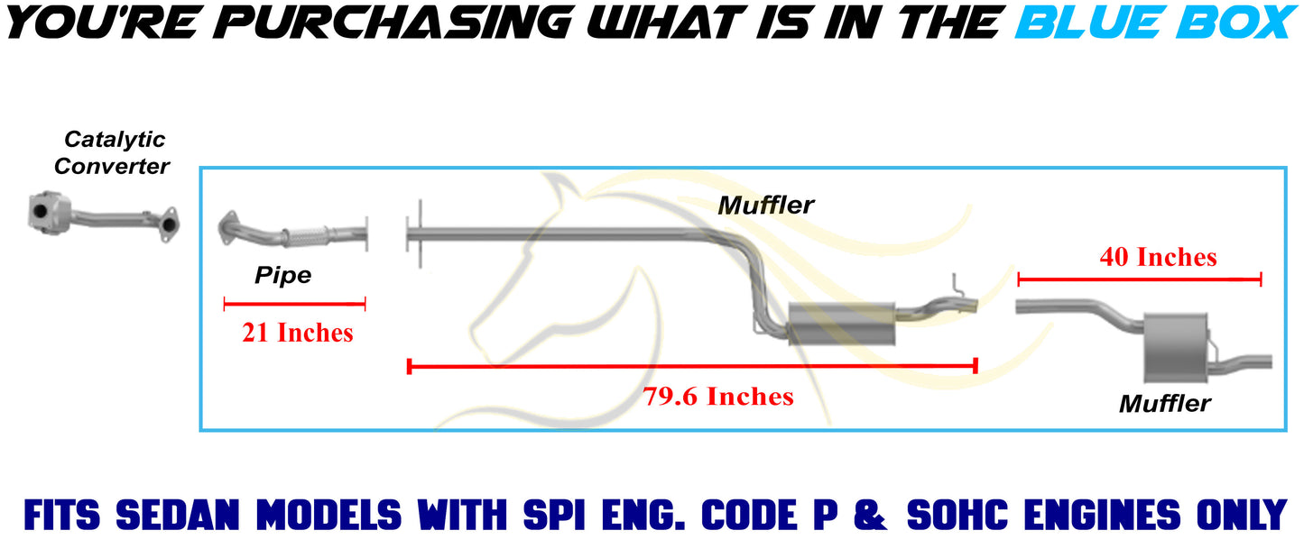 2000-2004 Ford Focus SOHC 2.0L Sedan Exhaust System Kit