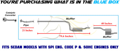 2000-2004 Ford Focus SOHC 2.0L Sedan Exhaust System Kit