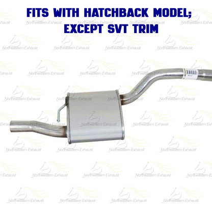 2000-2004 Ford Focus 2.0L Exhaust Resonator Pipe and Muffler
